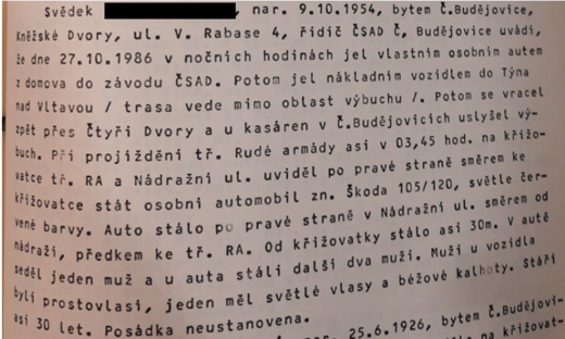 Objevují se svědectví o červeném vozu Škoda (zdroj: ABS)
